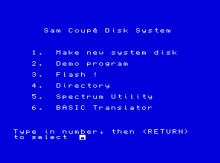 SAMDOS V1.1 Screen